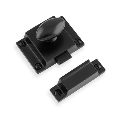 This is an image of Alexander & Wilks - Cupboard Latch-Black available to order from Trade Door Handles in Kendal, quick delivery and discounted prices.