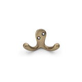 High quality image of Alexander & Wilks - Victorian Double Robe Hook - Antique Brass | Sku. aw773ab | Trade Door Handles.