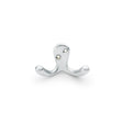 High quality image of Alexander & Wilks - Victorian Double Robe Hook - Satin Chrome | Sku. aw773sc | Trade Door Handles.