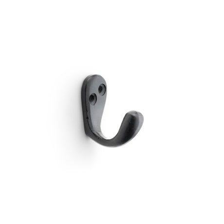 High quality image of Alexander & Wilks - Victorian Single Robe Hook - Black | Sku. aw774bl | Trade Door Handles.