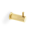 High quality image of Alexander & Wilks - Brunel Knurled Coat Hook - Satin Brass PVD | Sku. aw775sbpvd | Trade Door Handles.
