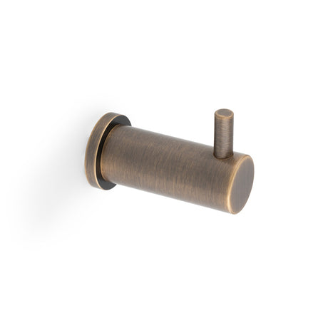 High quality image of Alexander & Wilks - Brunel Plain Coat Hook Antique Brass | Sku. aw777ab | Trade Door Handles.