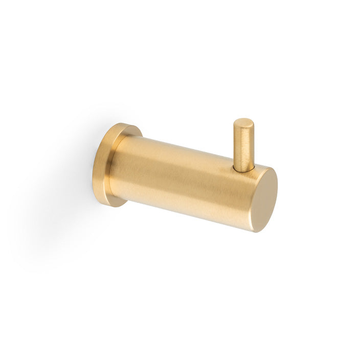 High quality image of Alexander & Wilks - Brunel Plain Coat Hook Satin Brass Pvd | Sku. aw777sbpvd | Trade Door Handles.