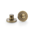 High quality image of Alexander & Wilks - Plain Thumbturn and Release - Antique Brass | Sku. aw791ab | Trade Door Handles.