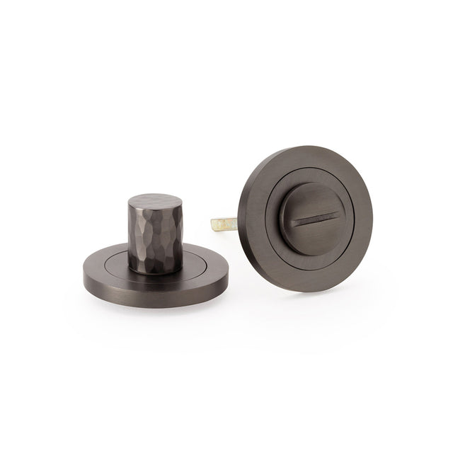 High quality image of Alexander & Wilks - Hammered Thumbturn and Release - Dark Bronze | Sku. aw793dbz | Trade Door Handles.