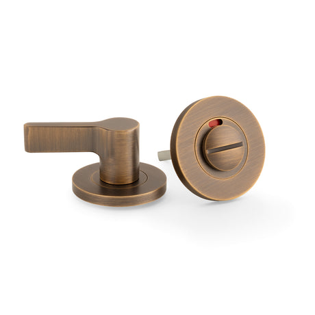 High quality image of Alexander & Wilks - Accessible Thumbturn And Emergency Release-Antique Brass | Sku.AW799AB | Trade Door Handles.
