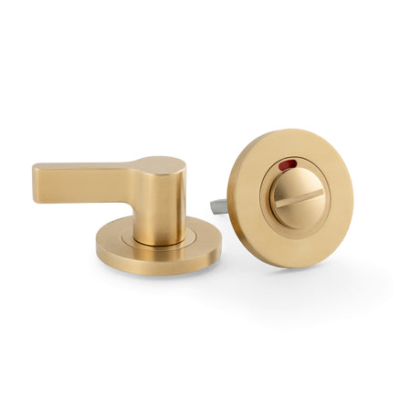 High quality image of Alexander & Wilks - Accessible Thumbturn And Emergency Release-Satin Brass Pvd | Sku.AW799SBPVD | Trade Door Handles.