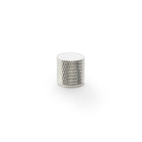 High quality image of Alexander & Wilks Brunel Knurled Cylinder Cupboard Knob - Polished Nickel - 20mm | Sku. aw800-20-pn | Trade Door Handles.