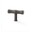 High quality image of Alexander & Wilks Crispin Bamboo T-bar Cupboard Knob - Dark Bronze PVD | Sku. aw801b-55-dbzpvd | Trade Door Handles.