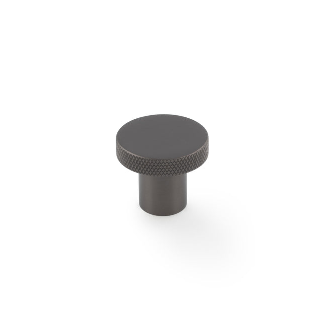 High quality image of Alexander & Wilks Hanover Knurled Circular Cupboard Knob-Dark Bronze-30mm Dia. | Sku. AW802-30-DBZ | Trade Door Handles.