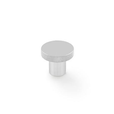 High quality image of Alexander & Wilks Hanover Knurled Circular Cupboard Knob-Polished Chrome-30mm Dia. | Sku. AW802-30-PC | Trade Door Handles.