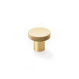 High quality image of Alexander & Wilks Hanover Knurled Circular Cupboard Knob - Satin Brass - 30mm | Sku. aw802-30-sb | Trade Door Handles.