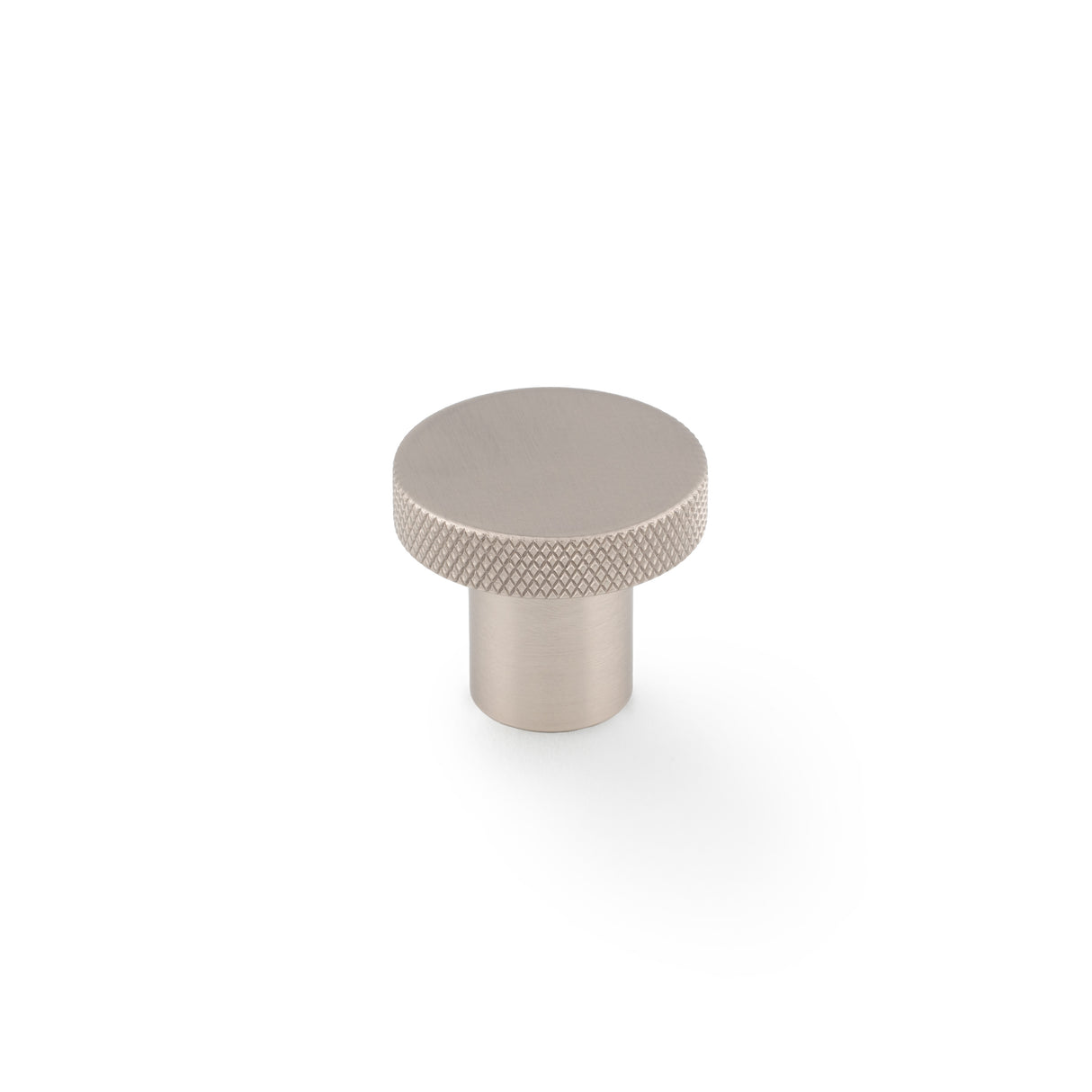 High quality image of Alexander & Wilks Hanover Knurled Circular Cupboard Knob-Satin Nickel-30mm Dia. | Sku. AW802-30-SN | Trade Door Handles.