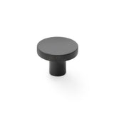 High quality image of Alexander & Wilks Hanover Knurled Circular Cupboard Knob - Black - 38mm | Sku. aw802-38-bl | Trade Door Handles.