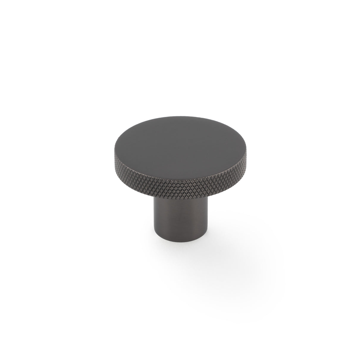 High quality image of Alexander & Wilks Hanover Knurled Circular Cupboard Knob-Dark Bronze-38mm Dia. | Sku. AW802-38-DBZ | Trade Door Handles.