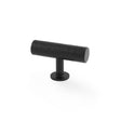 High quality image of Alexander & Wilks Leila Hammered T-Bar Knob Black | Sku. AW804-55-BL | Trade Door Handles.