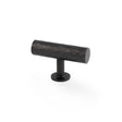 High quality image of Alexander & Wilks Leila Hammered T-Bar Knob Dark Bronze | Sku. AW804-55-DBZ | Trade Door Handles.