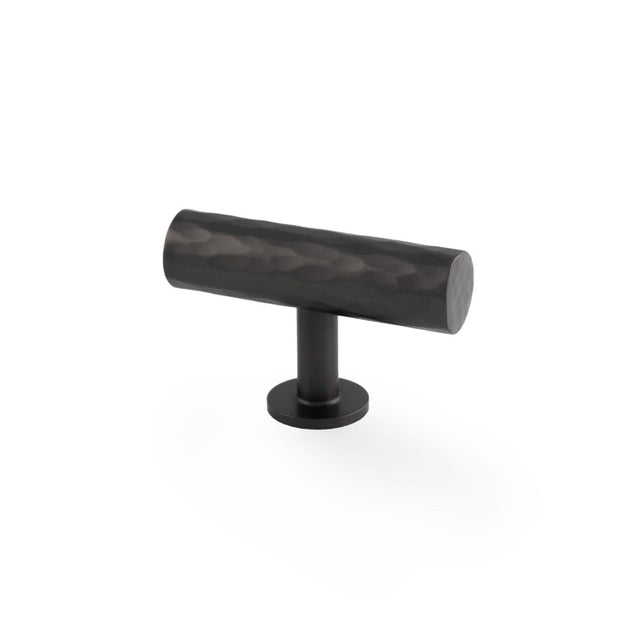 High quality image of Alexander & Wilks Leila Hammered T-Bar Knob Dark Bronze | Sku. AW804-55-DBZ | Trade Door Handles.