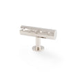 High quality image of Alexander & Wilks Leila Hammered T-Bar Knob Polished Nickel | Sku. AW804-55-PN | Trade Door Handles.