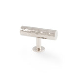 High quality image of Alexander & Wilks Leila Hammered T-Bar Knob Polished Nickel | Sku. AW804-55-PN | Trade Door Handles.