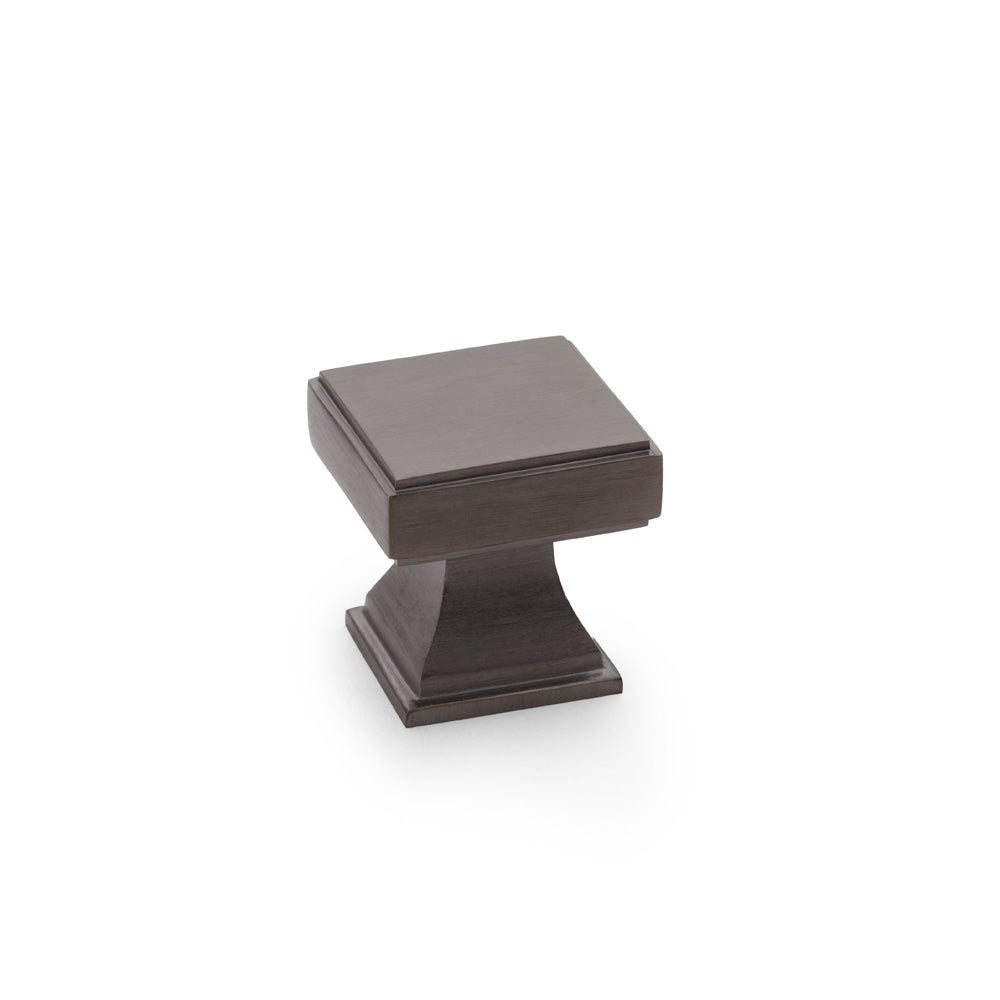 High quality image of Alexander & Wilks Jesper Square Cupboard Knob - Dark Bronze PVD | Sku. aw806-30-dbzpvd | Trade Door Handles.