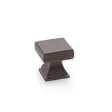 High quality image of Alexander & Wilks Jesper Square Cupboard Knob - Dark Bronze PVD | Sku. aw806-30-dbzpvd | Trade Door Handles.