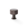 High quality image of Alexander & Wilks Lucia Knurled Cupboard Knob - Dark Bronze PVD - 29mm | Sku. aw807k-29-dbzpvd | Trade Door Handles.