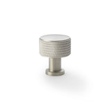 High quality image of Alexander & Wilks Lucia Knurled Cupboard Knob - Satin Nickel - 29mm | Sku. aw807k-29-sn | Trade Door Handles.