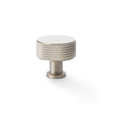 High quality image of Alexander & Wilks Lucia Knurled Cupboard Knob - Satin Nickel - 35mm | Sku. aw807k-35-sn | Trade Door Handles.