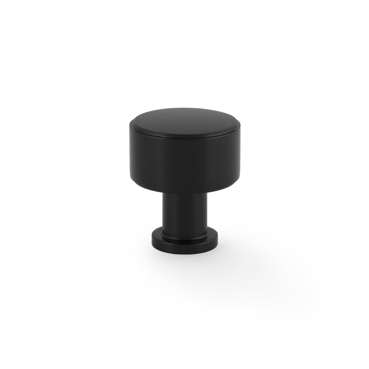 High quality image of Alexander & Wilks Lucia Plain Cabinet Knob-Black-29mm Dia. | Sku. AW807P-29-BL | Trade Door Handles.
