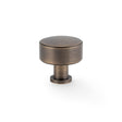 High quality image of Alexander & Wilks Lucia Plain Cabinet Knob-Antique Brass-35mm Dia. | Sku. AW807P-35-AB | Trade Door Handles.