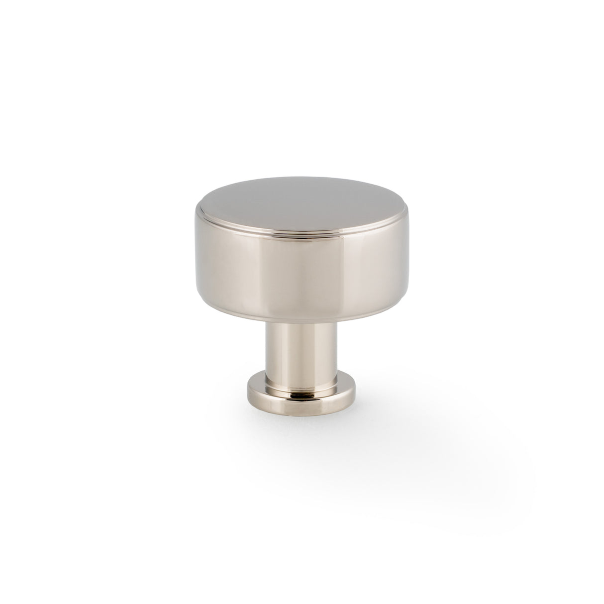 High quality image of Alexander & Wilks Lucia Plain Cabinet Knob-Polished Nickel-35mm Dia. | Sku. AW807P-35-PNPVD | Trade Door Handles.