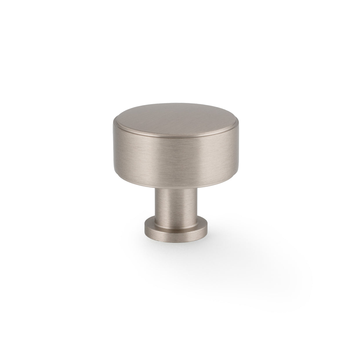 High quality image of Alexander & Wilks Lucia Plain Cabinet Knob-Satin Nickel-35mm Dia. | Sku. AW807P-35-SN | Trade Door Handles.