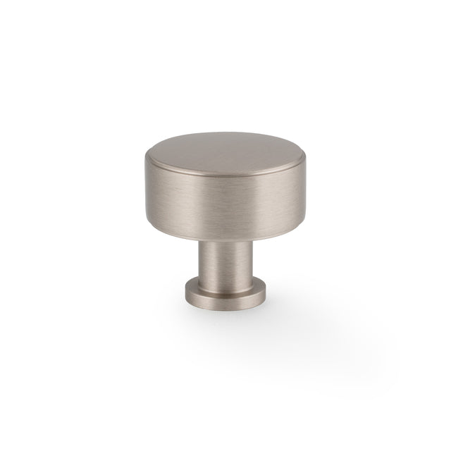 High quality image of Alexander & Wilks Lucia Plain Cabinet Knob-Satin Nickel-35mm Dia. | Sku. AW807P-35-SN | Trade Door Handles.