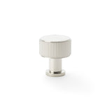 High quality image of Alexander & Wilks - Lucia Reeded Cabinet Knob 29mm Polished Nickel | Sku. aw807r-29-pnpvd | Trade Door Handles.