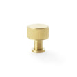 High quality image of Alexander & Wilks Lucia Reeded Cupboard Knob - Satin Brass PVD - 29mm | Sku. aw807r-29-sbpvd | Trade Door Handles.