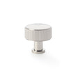 High quality image of Alexander & Wilks - Lucia Reeded Cabinet Knob 35mm Polished Nickel | Sku. aw807r-35-pnpvd | Trade Door Handles.