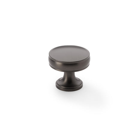 High quality image of Alexander & Wilks Lynd Cupboard Knob - Dark Bronze - 32mm | Sku. aw808-32-dbz | Trade Door Handles.