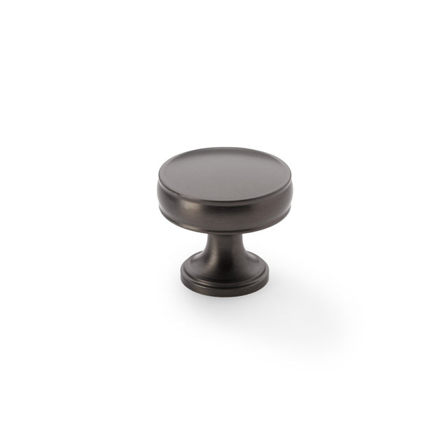 High quality image of Alexander & Wilks Lynd Cupboard Knob - Dark Bronze - 32mm | Sku. aw808-32-dbz | Trade Door Handles.
