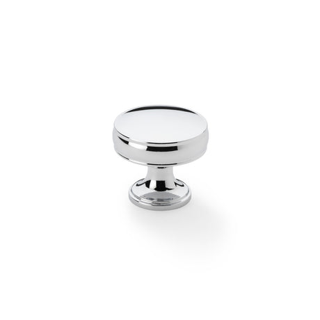 High quality image of Alexander & Wilks Lynd Cupboard Knob - Polished Chrome - 32mm | Sku. aw808-32-pc | Trade Door Handles.