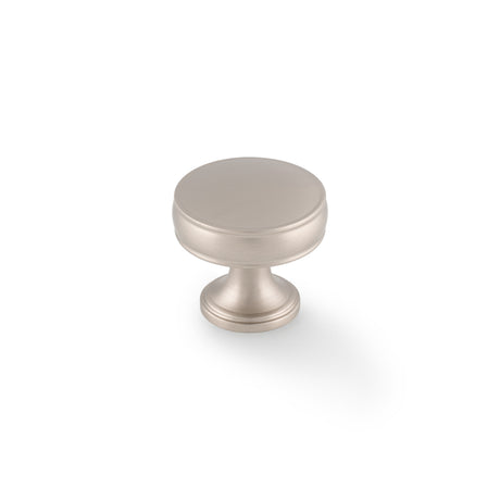 High quality image of Alexander & Wilks Lynd Cupboard Knob-Satin Nickel-32mm Dia. | Sku. AW808-32-SN | Trade Door Handles.