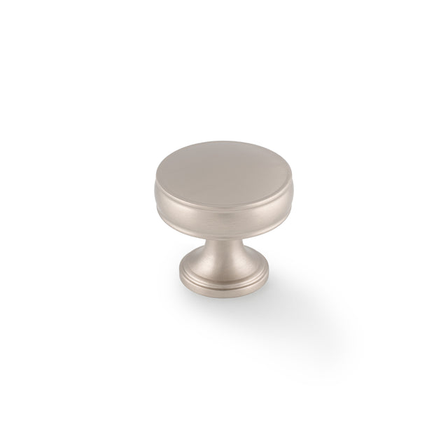 High quality image of Alexander & Wilks Lynd Cupboard Knob-Satin Nickel-32mm Dia. | Sku. AW808-32-SN | Trade Door Handles.