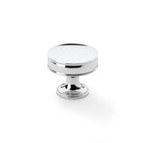 High quality image of Alexander & Wilks Lynd Cupboard Knob - Polished Chrome - 38mm | Sku. aw808-38-pc | Trade Door Handles.