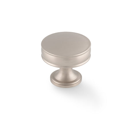 High quality image of Alexander & Wilks Lynd Cupboard Knob-Satin Nickel-38mm Dia. | Sku. AW808-38-SN | Trade Door Handles.