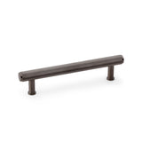 High quality image of Alexander & Wilks Crispin Knurled T-bar Cupboard Pull Handle - Dark Bronze PVD - Centres 128mm | Sku. aw809-128-dbzpvd | Trade Door Handles.