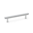 High quality image of Alexander & Wilks Crispin Knurled T-bar Cupboard Pull Handle - Polished Chrome - Centres 128mm | Sku. aw809-128-pc | Trade Door Handles.