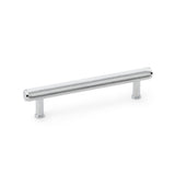 High quality image of Alexander & Wilks Crispin Knurled T-bar Cupboard Pull Handle - Polished Chrome - Centres 128mm | Sku. aw809-128-pc | Trade Door Handles.