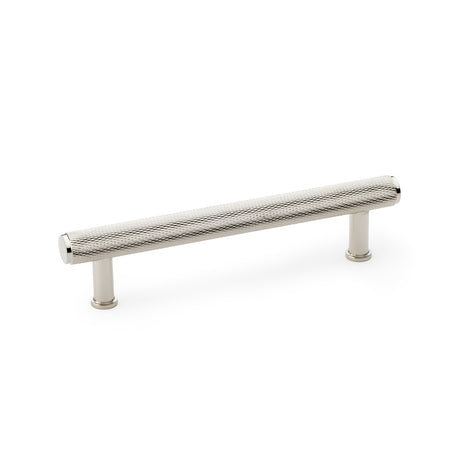 High quality image of Alexander & Wilks Crispin Knurled T-bar Cupboard Pull Handle - Polished Nickel - Centres 128mm | Sku. aw809-128-pn | Trade Door Handles.