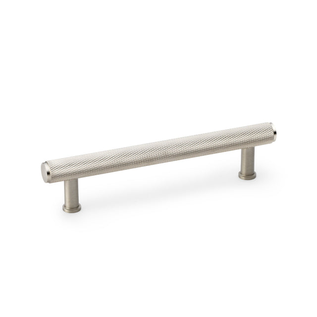 High quality image of Alexander & Wilks Crispin Knurled T-bar Cupboard Pull Handle - Satin Nickel - Centres 128mm | Sku. aw809-128-sn | Trade Door Handles.