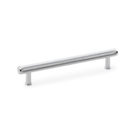 High quality image of Alexander & Wilks Crispin Knurled T-bar Cupboard Pull Handle - Polished Chrome - Centres 160mm | Sku. aw809-160-pc | Trade Door Handles.